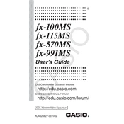 Casio fx100MS Calculator manual cover