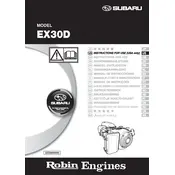 Subaru EX30D Engine manual cover