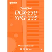 Yamaha Portable Grand DGX-230 Keyboard manual cover