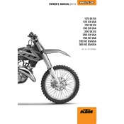 KTM SX 125 EU 2014 Motorcycle manual cover