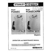 Bostitch FC95ECARM Stapler manual cover