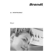 Brandt EFM505K Dryer manual cover