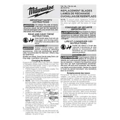 Milwaukee 49-16-2774 Blade manual cover