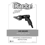 Clarke 3120154 CAT140 Air Shears manual cover