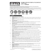 Sealey CP20VOP Polisher manual cover