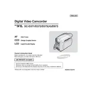 Samsung SC-D371 Camcorder manual cover