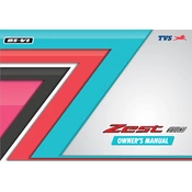 TVS Zest Scooter manual cover