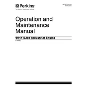 Perkins 904F-E28T Engine manual cover