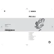 Bosch PKS 18 LI Saw manual cover