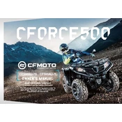 CFMOTO CFORCE 500 CF5000AU-7L 2022 ATV manual cover