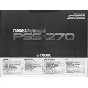 Yamaha PSS-270 Keyboard manual cover