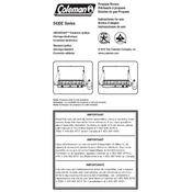 Coleman Two Burner Propane Stove 5430E Series manual cover