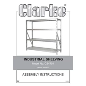 Clarke 6600620 CS4701 Industrial Shelving manual cover