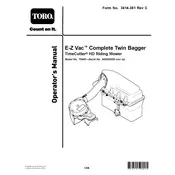 Toro TimeCutter EZ Vac 79345 Bagger manual cover