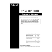 Roland DP-900 manual cover