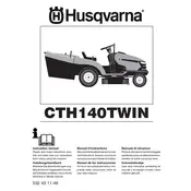 Husqvarna CTH140TWIN Lawn Mower manual cover