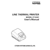 Citizen CT-S281 Printer manual cover