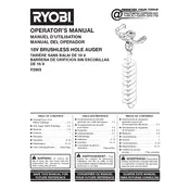 Ryobi P2903 Auger manual cover