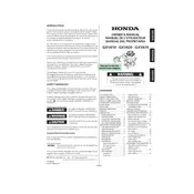 Honda GXV670 2009 Engine manual cover