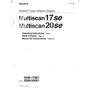 Sony GDM-17SE1 manual cover