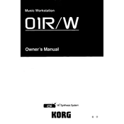 KORG 01RW manual cover