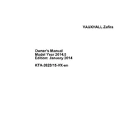 Vauxhall Zafira 2014 manual cover