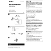 Sony MDR-EX56LP manual cover