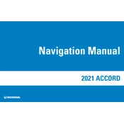 Honda Accord Sedan 2021 manual cover