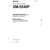 Sony XM-5540F manual cover