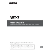 Nikon WT 7 manual cover