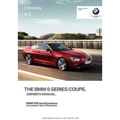 BMW 640i Coupe 6 Series 2013 manual cover