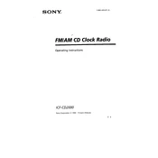 Sony ICF-CD2000 manual cover