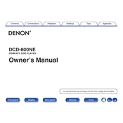 Denon DCD-800NE manual cover