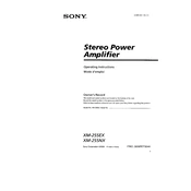 Sony XM-255EX manual cover