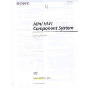 Sony FH-G50 manual cover