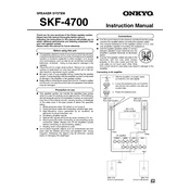 Onkyo SKF 4700 manual cover