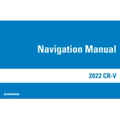 Honda CR-V 2022 manual cover