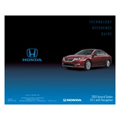 Honda Accord Sedan EX-L with Navigation 2013 Technology manual cover