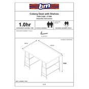 Coberg B&M Desk with Shelves 377888 manual cover