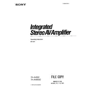 Sony TA-AV650 manual cover