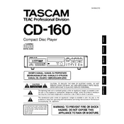 Tascam CD-160 manual cover