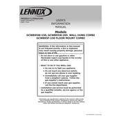 Lennox GCWB95W-150 manual cover