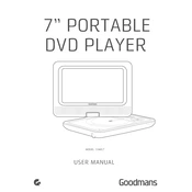 Goodmans B&M 7 Portable DVD Player 334817 manual cover