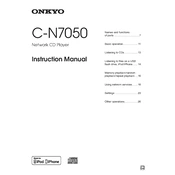 Onkyo C N7050 manual cover