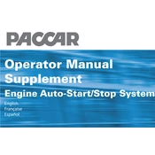 Peterbilt Engine Auto Start Stop System Operator’s manual cover