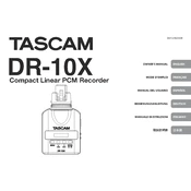 Tascam DR-10X manual cover