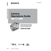 Sony DCR-HC1000 manual cover