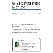 Boss GT-1000 Tone Studio manual cover