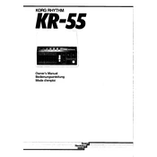 KORG KR-55 manual cover