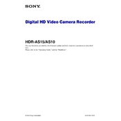 Sony HDR-AS10 manual cover